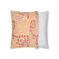 Square Cushion Cover  in a floral pattern by William Morris & Co called Apple Collection in orange, red and white
