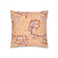 Square Cushion Cover  in a floral pattern by William Morris & Co called Apple Collection in orange, red and white