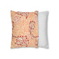 Square Cushion Cover  in a floral pattern by William Morris & Co called Apple Collection in orange, red and white