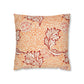 Square Cushion Cover  in a floral pattern by William Morris & Co called Apple Collection in orange, red and white