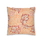 Square Cushion Cover  in a floral pattern by William Morris & Co called Apple Collection in orange, red and white