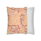 Square Cushion Cover  in a floral pattern by William Morris & Co called Apple Collection in orange, red and white