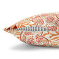 Square Cushion Cover  in a floral pattern by William Morris & Co called Apple Collection in orange, red and white