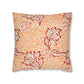Square Cushion Cover  in a floral pattern by William Morris & Co called Apple Collection in orange, red and white