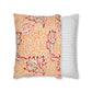 Square Cushion Cover  in a floral pattern by William Morris & Co called Apple Collection in orange, red and white