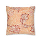 Square Cushion Cover  in a floral pattern by William Morris & Co called Apple Collection in orange, red and white