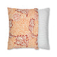 Square Cushion Cover  in a floral pattern by William Morris & Co called Apple Collection in orange, red and white