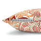 Square Cushion Cover  in a floral pattern by William Morris & Co called Apple Collection in orange, red and white
