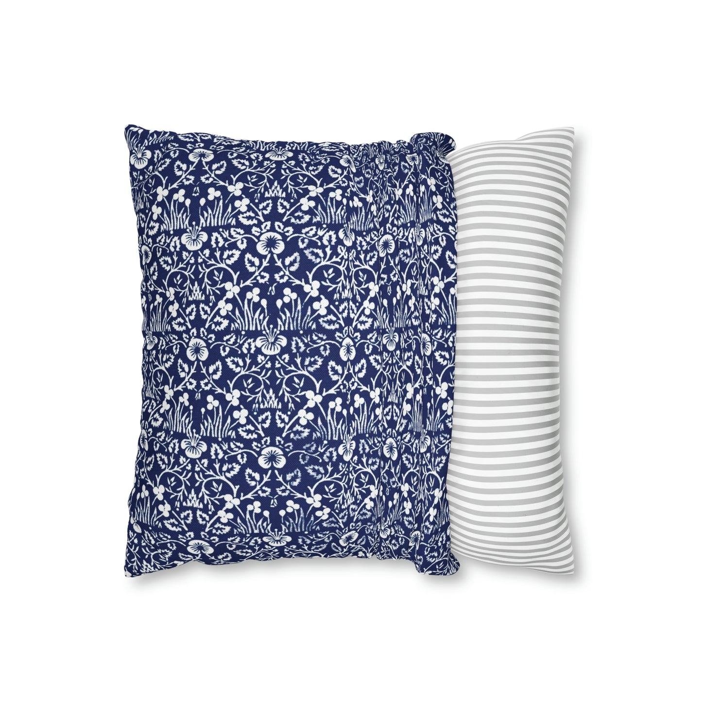 Cushion Cover in a floral blue and white pattern by William Morris & Co called Eyebright Collection