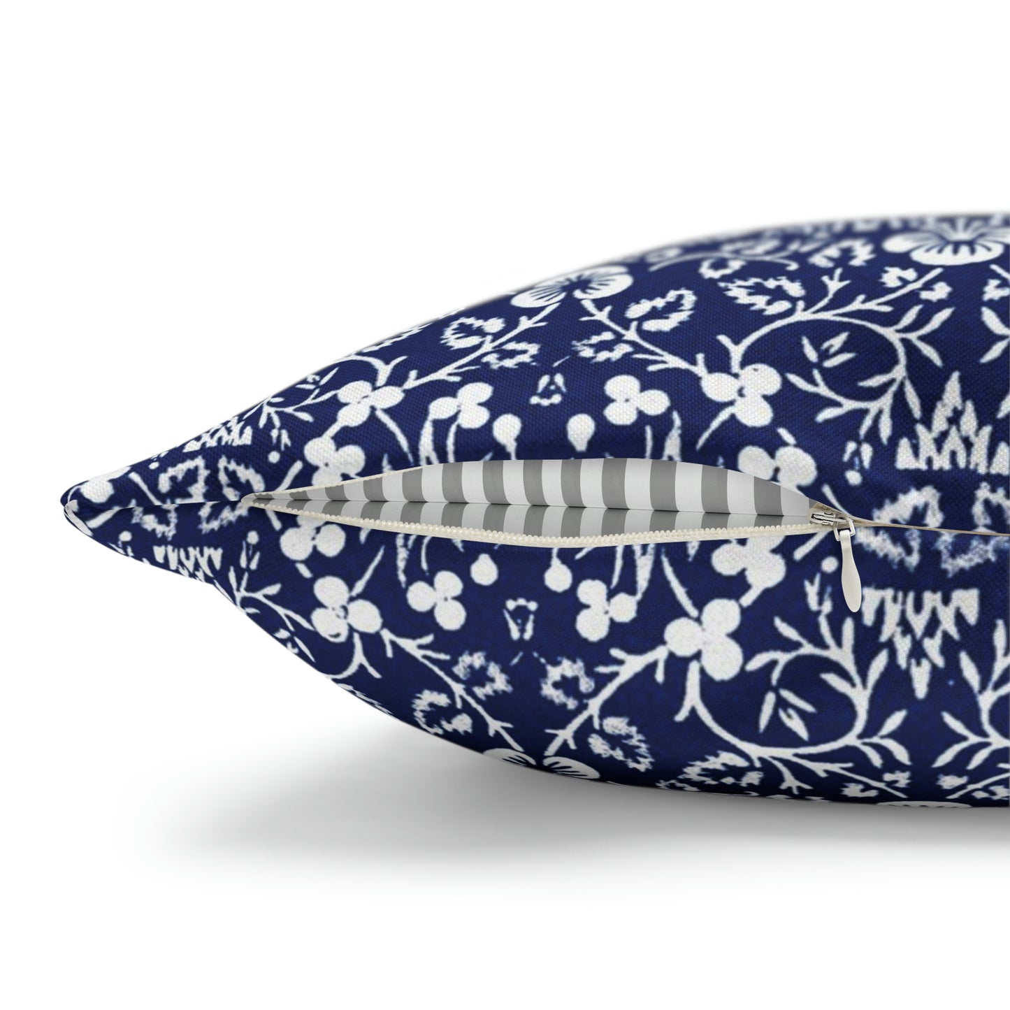 Cushion Cover in a floral blue and white pattern by William Morris & Co called Eyebright Collection