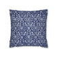 Cushion Cover in a floral blue and white pattern by William Morris & Co called Eyebright Collection