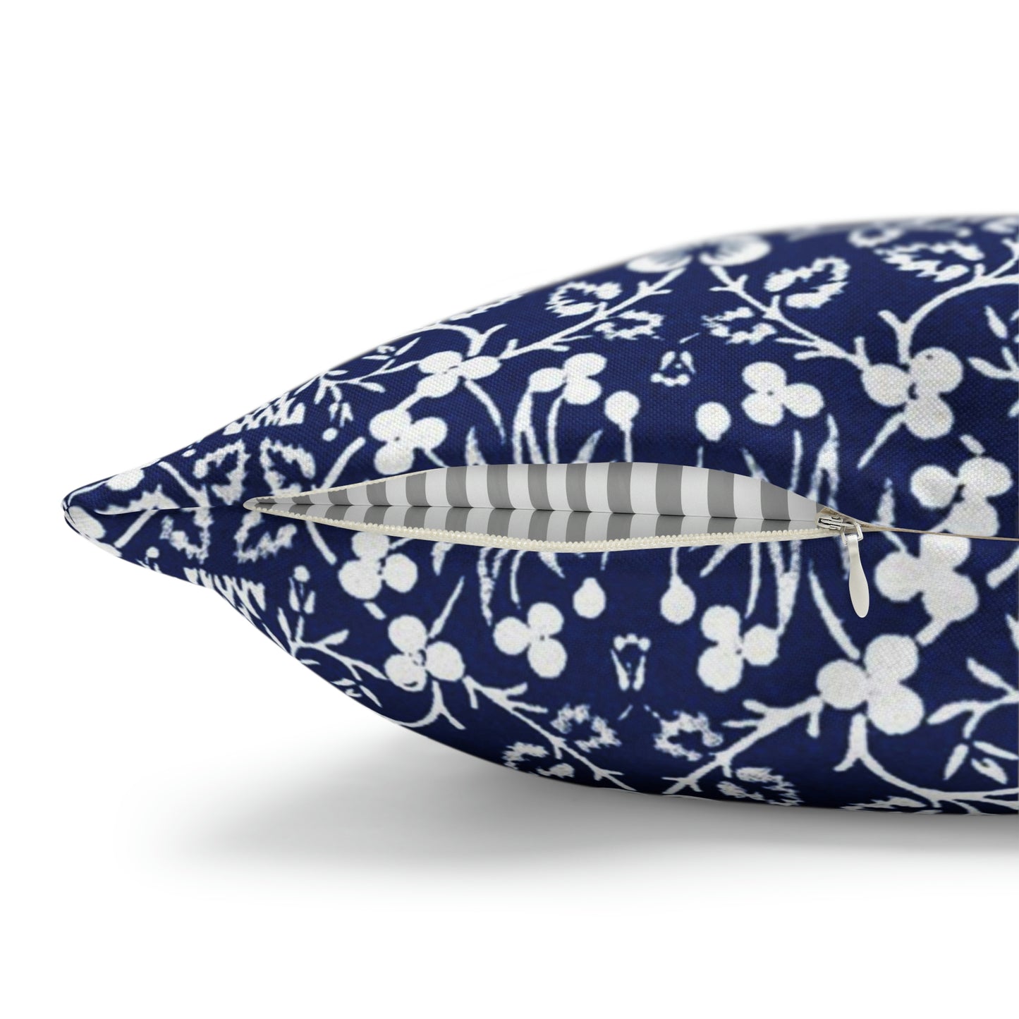 Cushion Cover in a floral blue and white pattern by William Morris & Co called Eyebright Collection