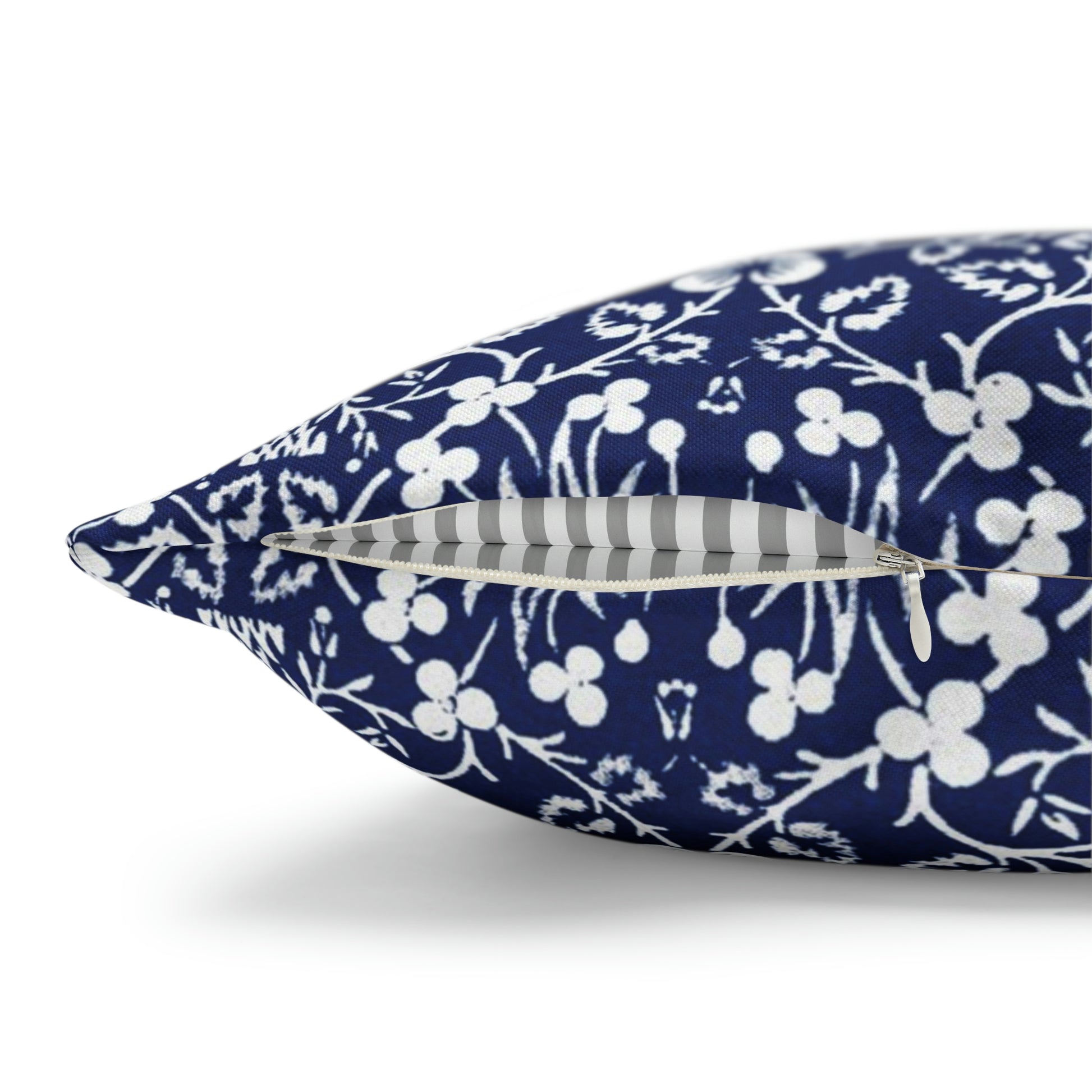Cushion Cover in a floral blue and white pattern by William Morris & Co called Eyebright Collection