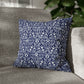 Cushion Cover in a floral blue and white pattern by William Morris & Co called Eyebright Collection