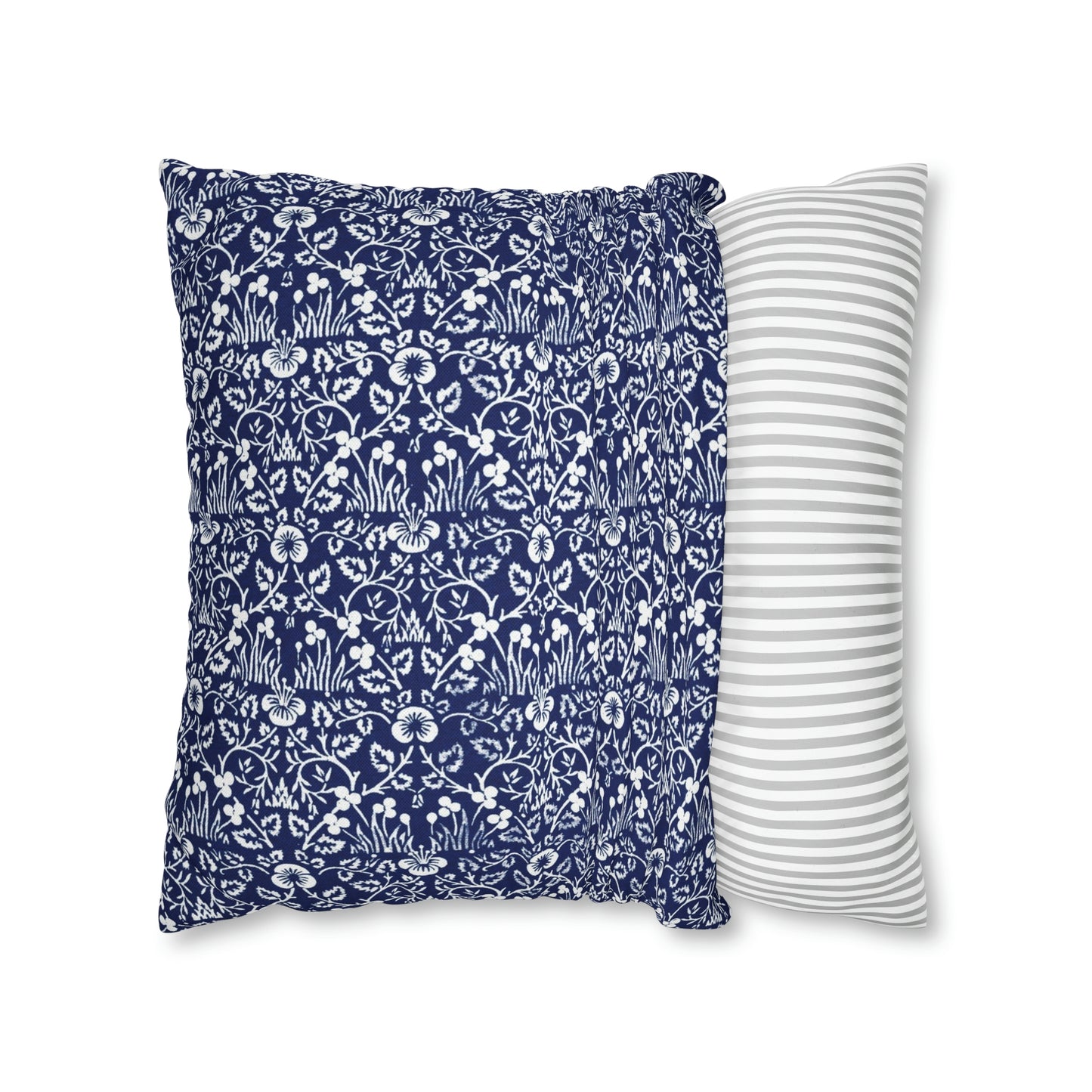 Cushion Cover in a floral blue and white pattern by William Morris & Co called Eyebright Collection