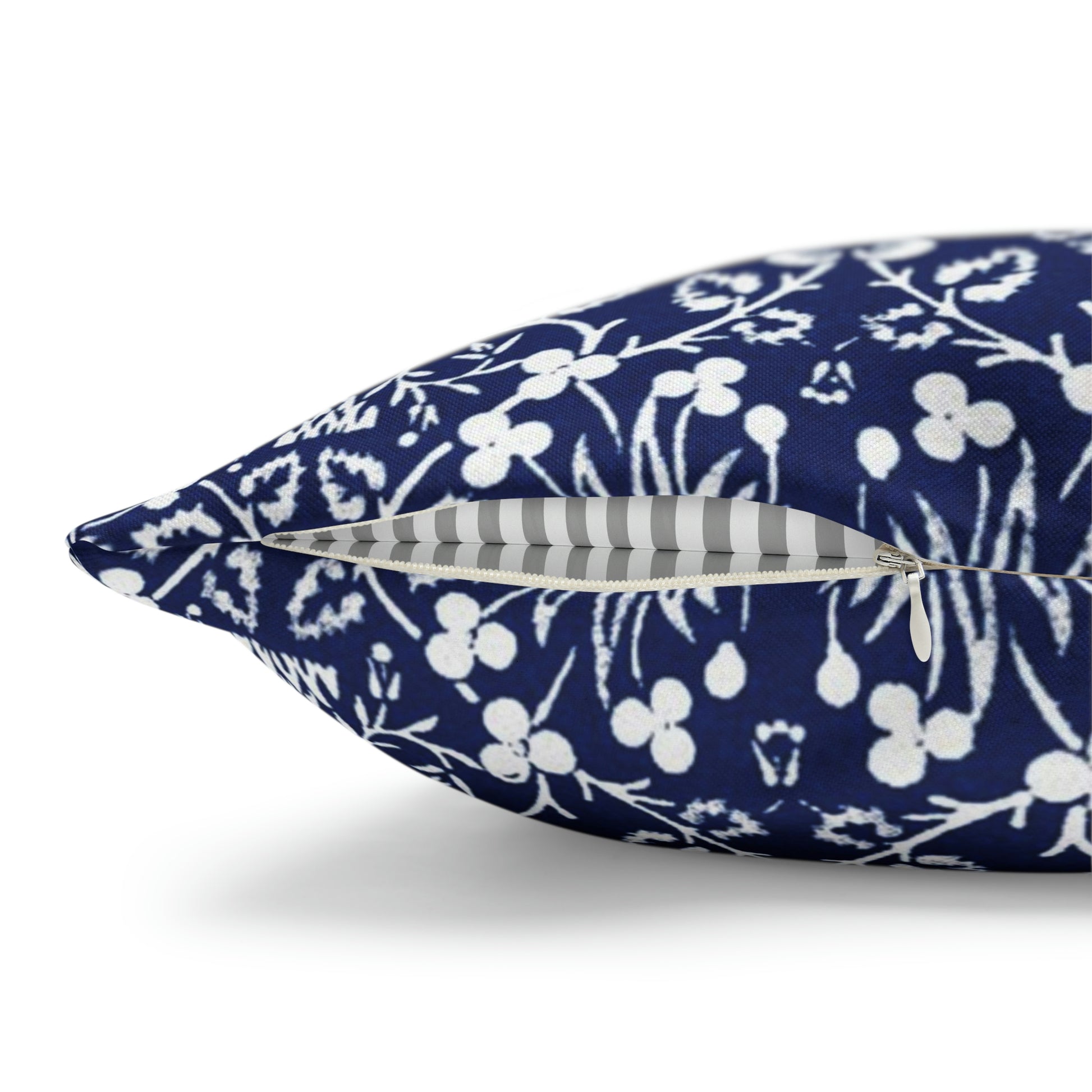 Cushion Cover in a floral blue and white pattern by William Morris & Co called Eyebright Collection