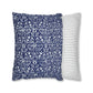 Cushion Cover in a floral blue and white pattern by William Morris & Co called Eyebright Collection