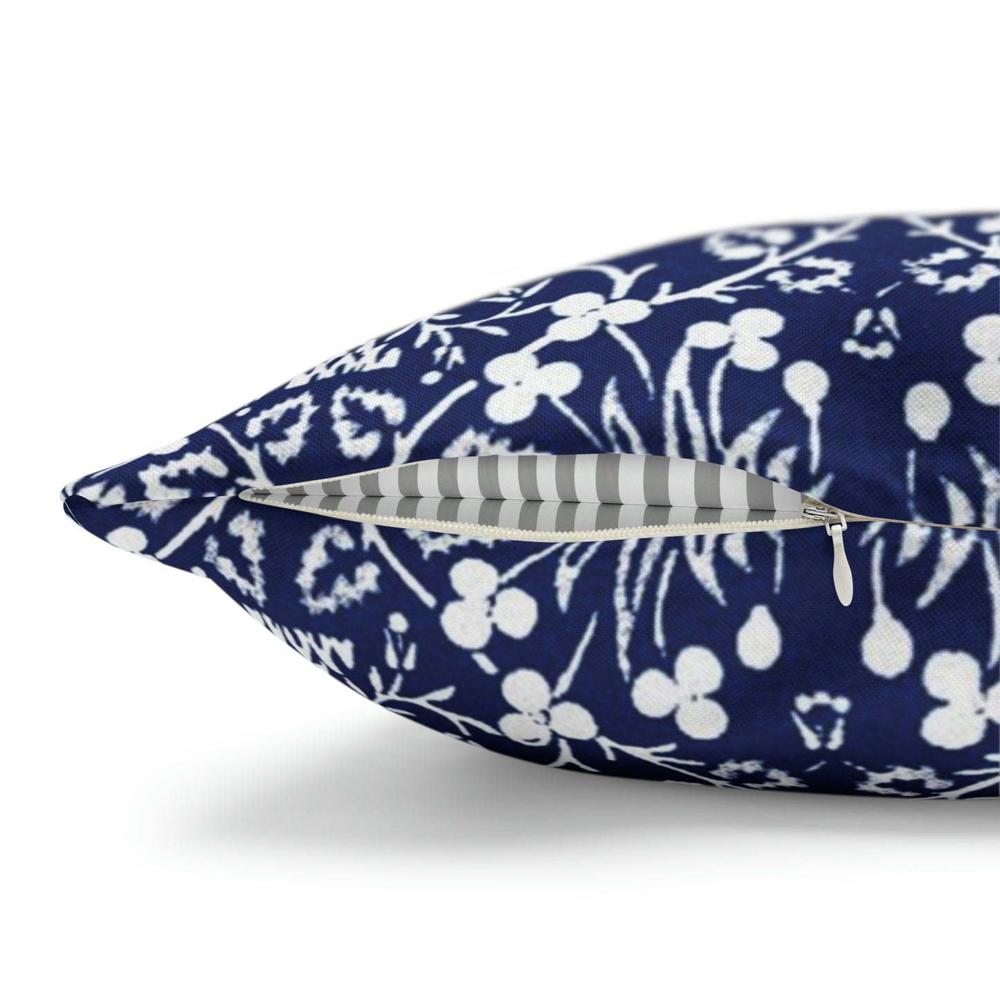 Cushion Cover in a floral blue and white pattern by William Morris & Co called Eyebright Collection