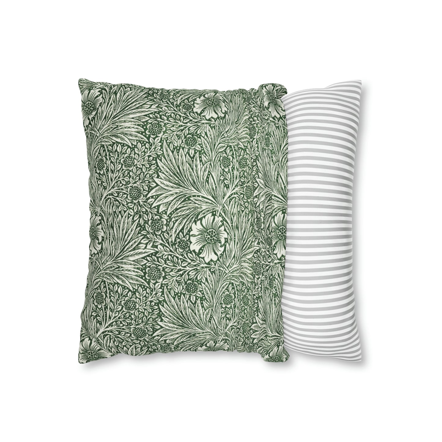 Cushion Cover in a green floral pattern created by William Morris  & Co called Marigold Collection
