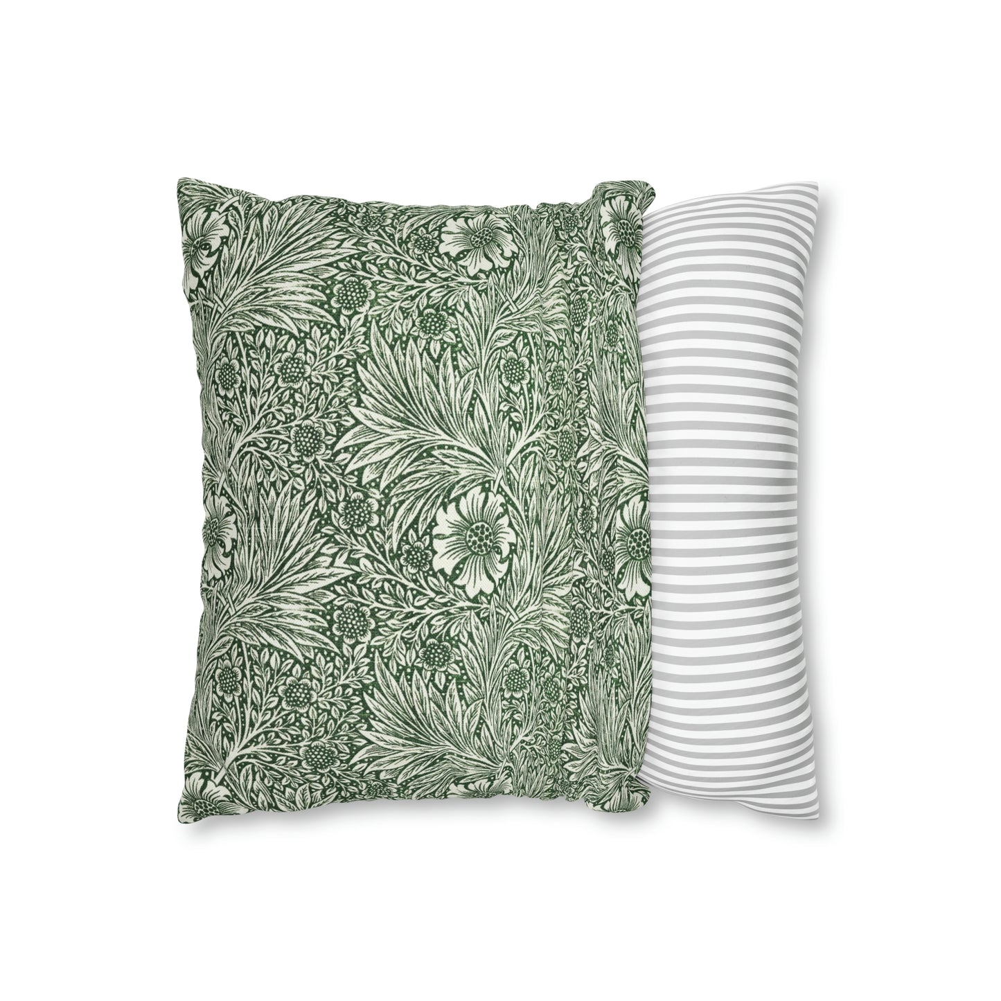 Cushion Cover in a green floral pattern created by William Morris  & Co called Marigold Collection