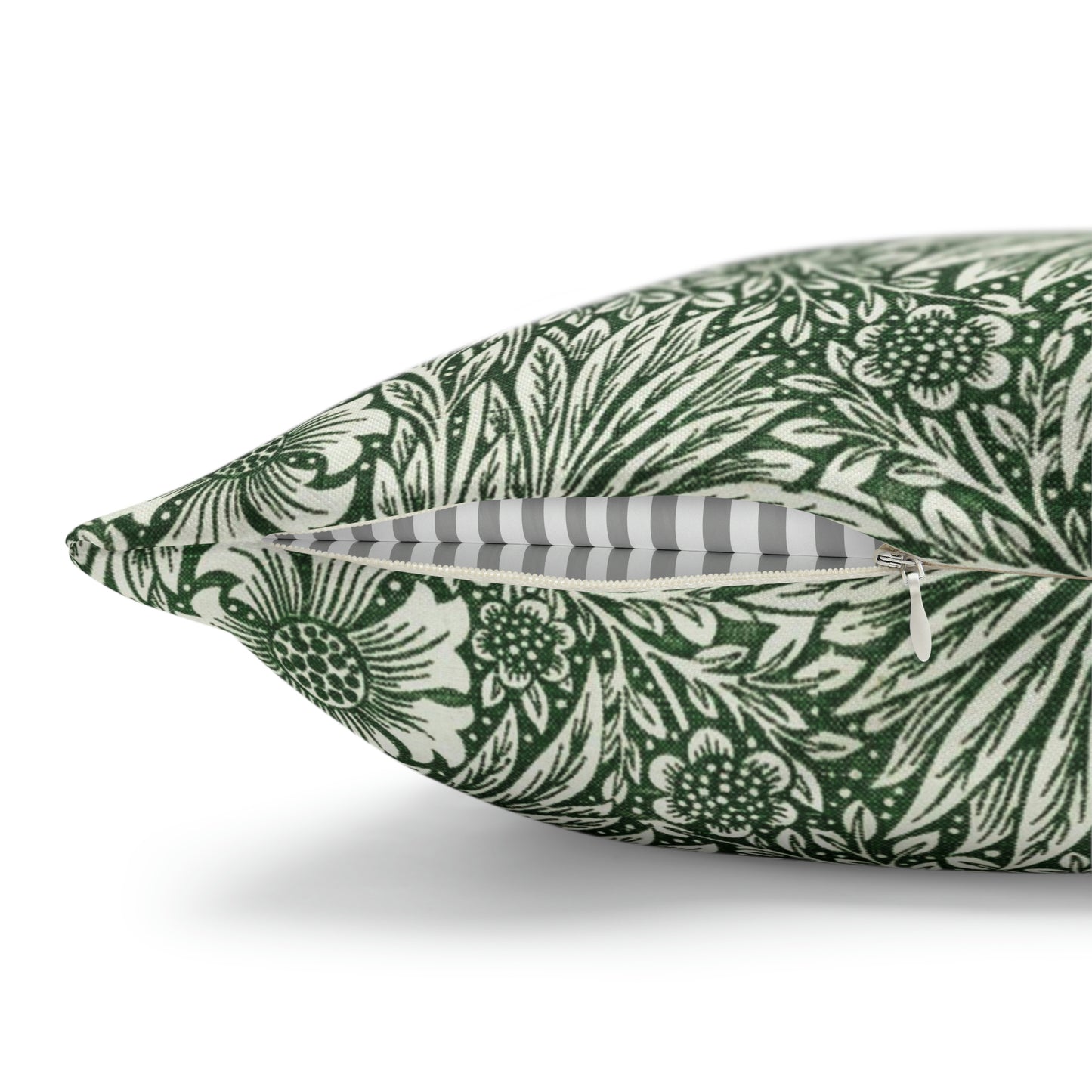 Cushion Cover in a green floral pattern created by William Morris  & Co called Marigold Collection