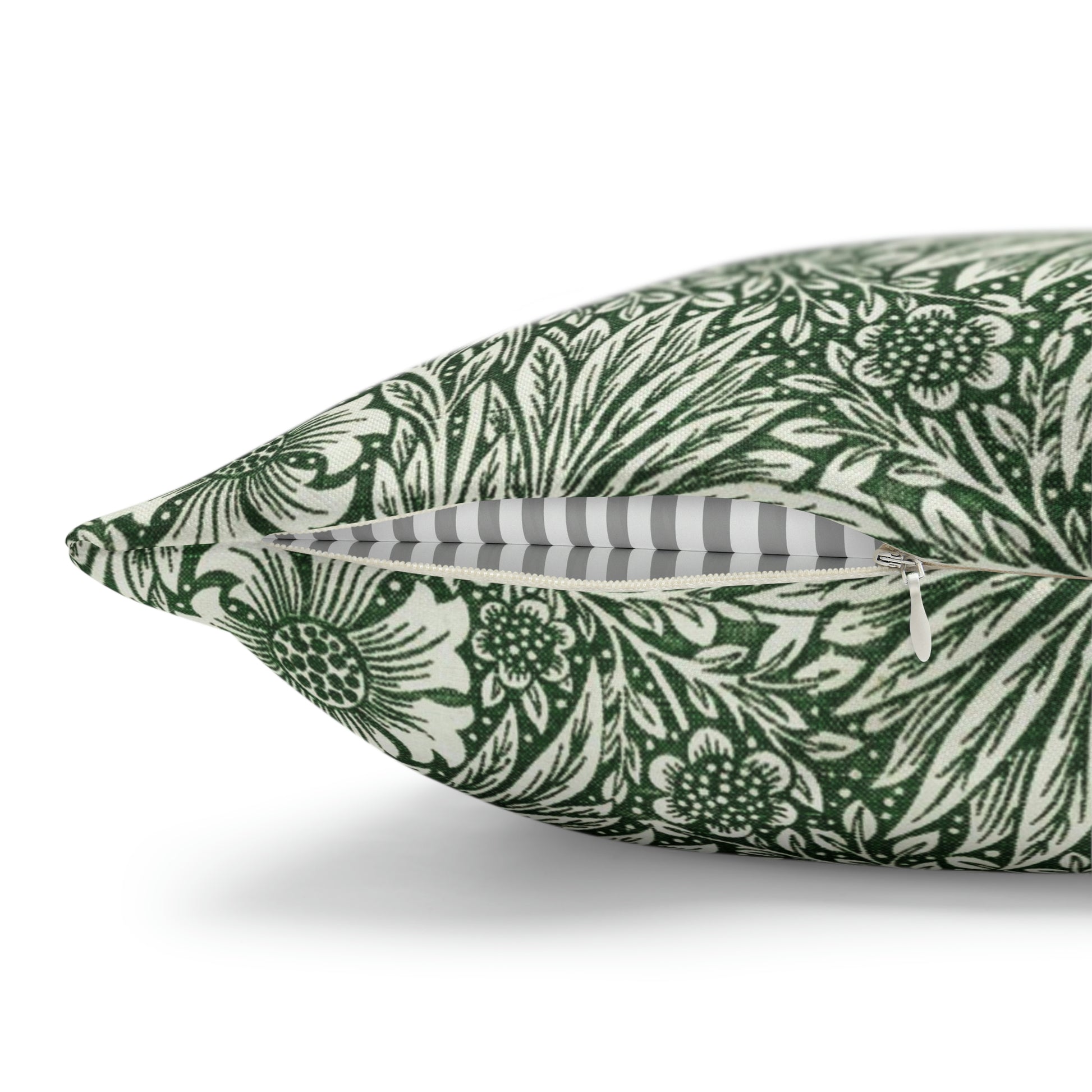 Cushion Cover in a green floral pattern created by William Morris  & Co called Marigold Collection