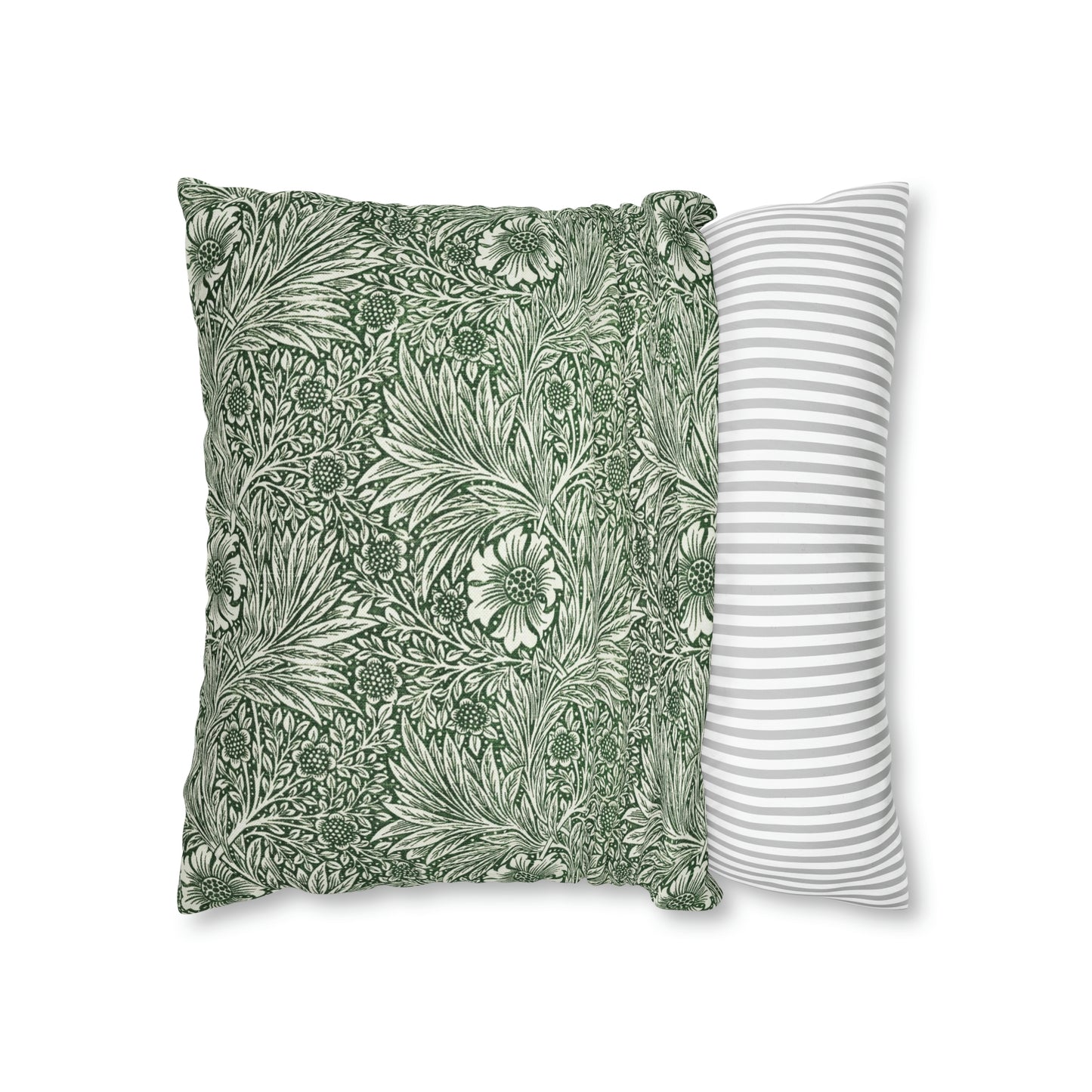 Cushion Cover in a green floral pattern created by William Morris  & Co called Marigold Collection