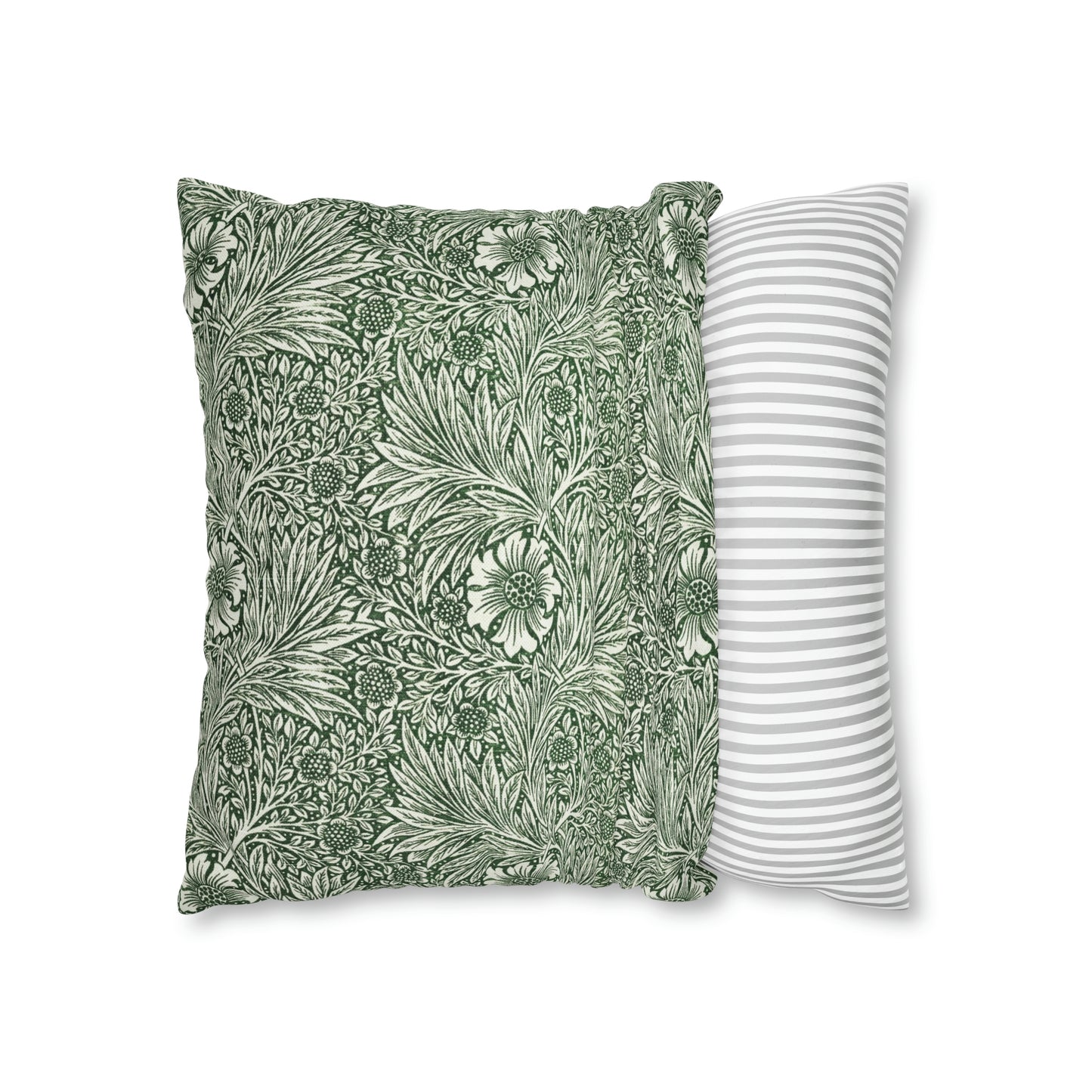 Cushion Cover in a green floral pattern created by William Morris  & Co called Marigold Collection