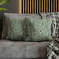 Cushion Cover in a green floral pattern created by William Morris  & Co called Marigold Collection