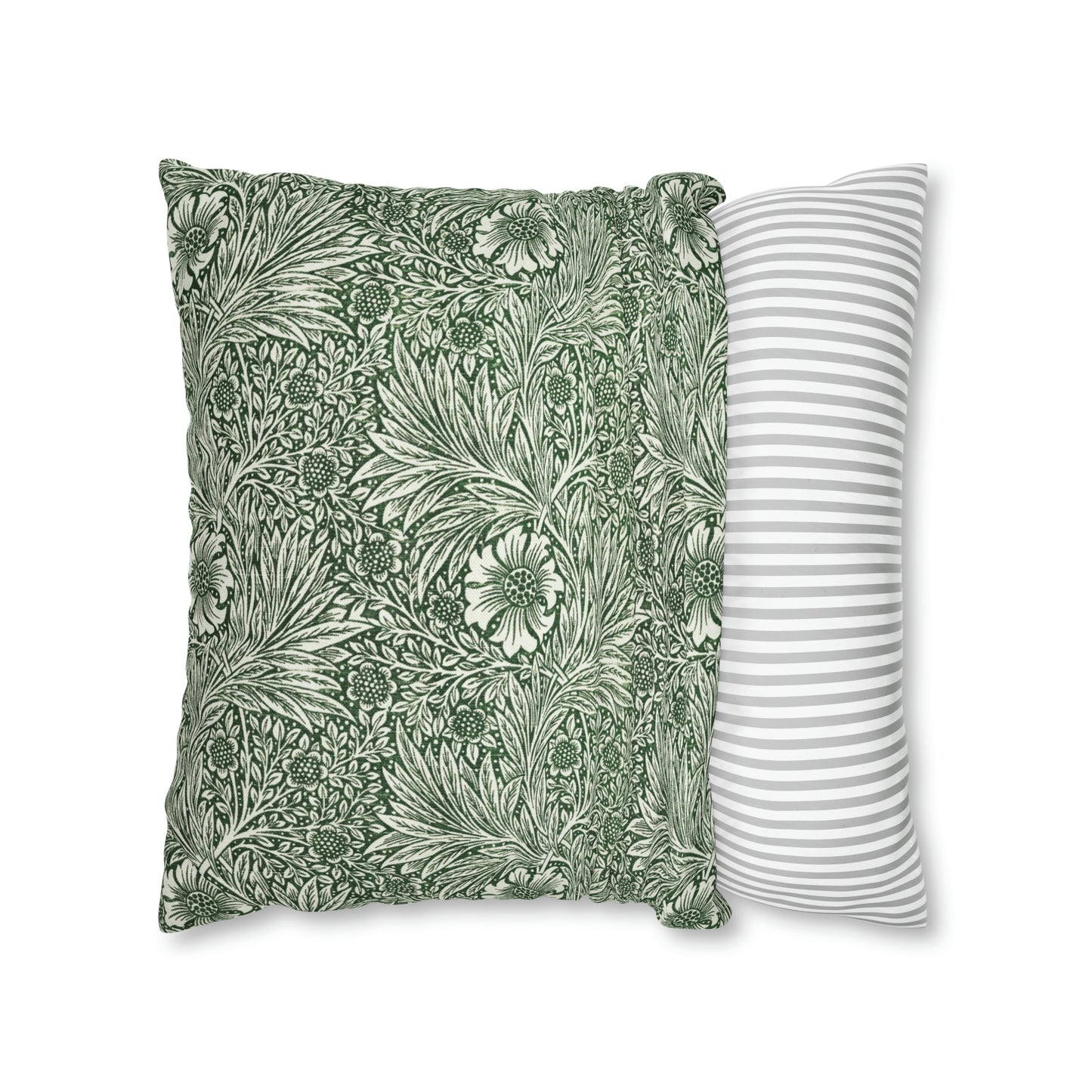 Cushion Cover in a green floral pattern created by William Morris  & Co called Marigold Collection