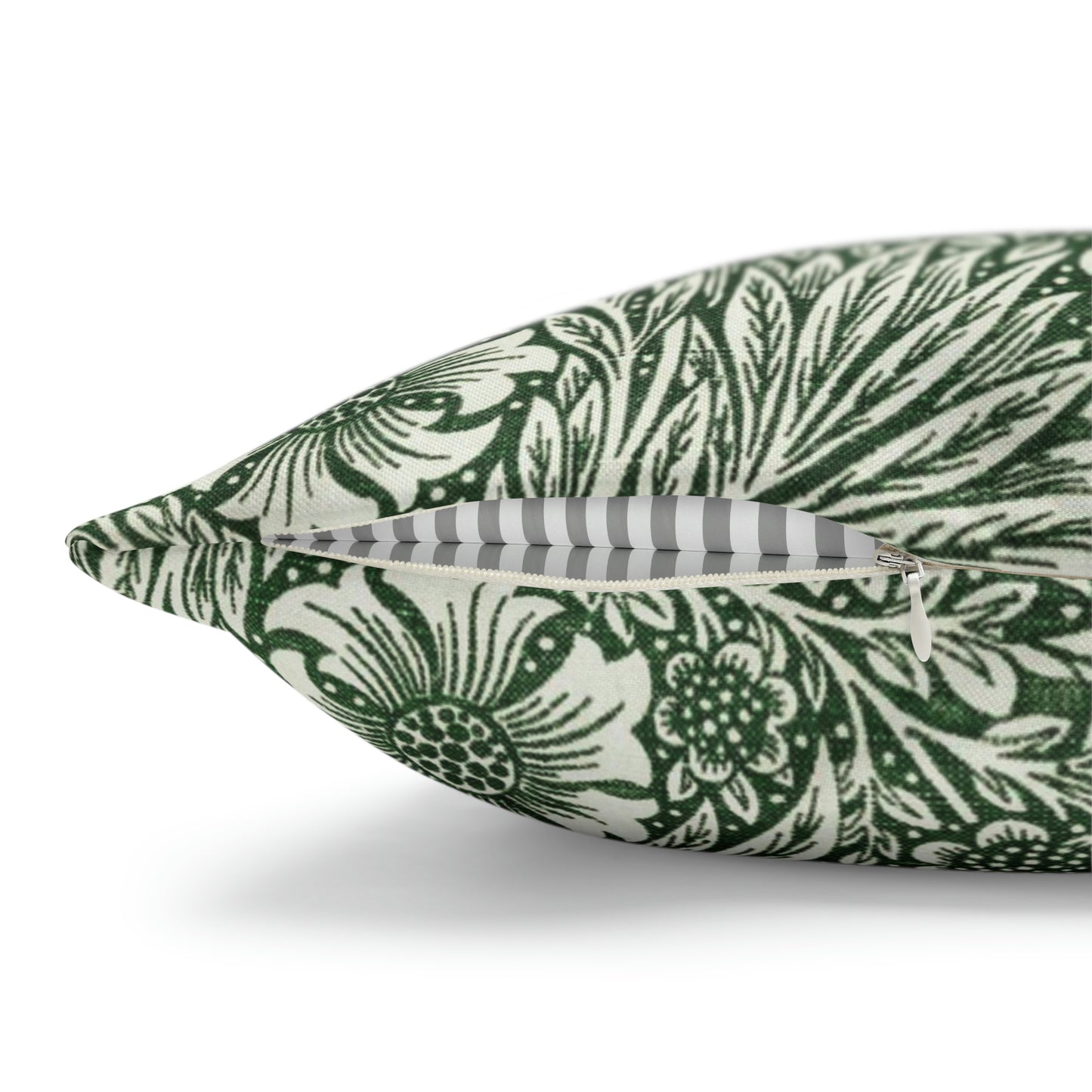 Cushion Cover in a green floral pattern created by William Morris  & Co called Marigold Collection