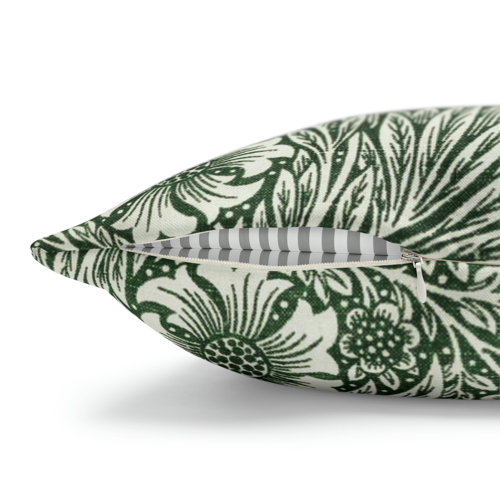 Cushion Cover in a green floral pattern created by William Morris  & Co called Marigold Collection