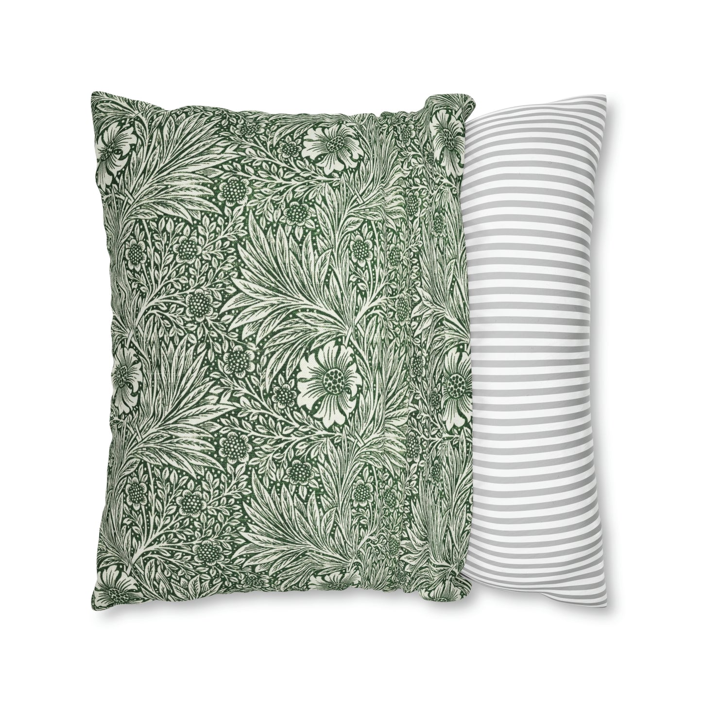 Cushion Cover in a green floral pattern created by William Morris  & Co called Marigold Collection