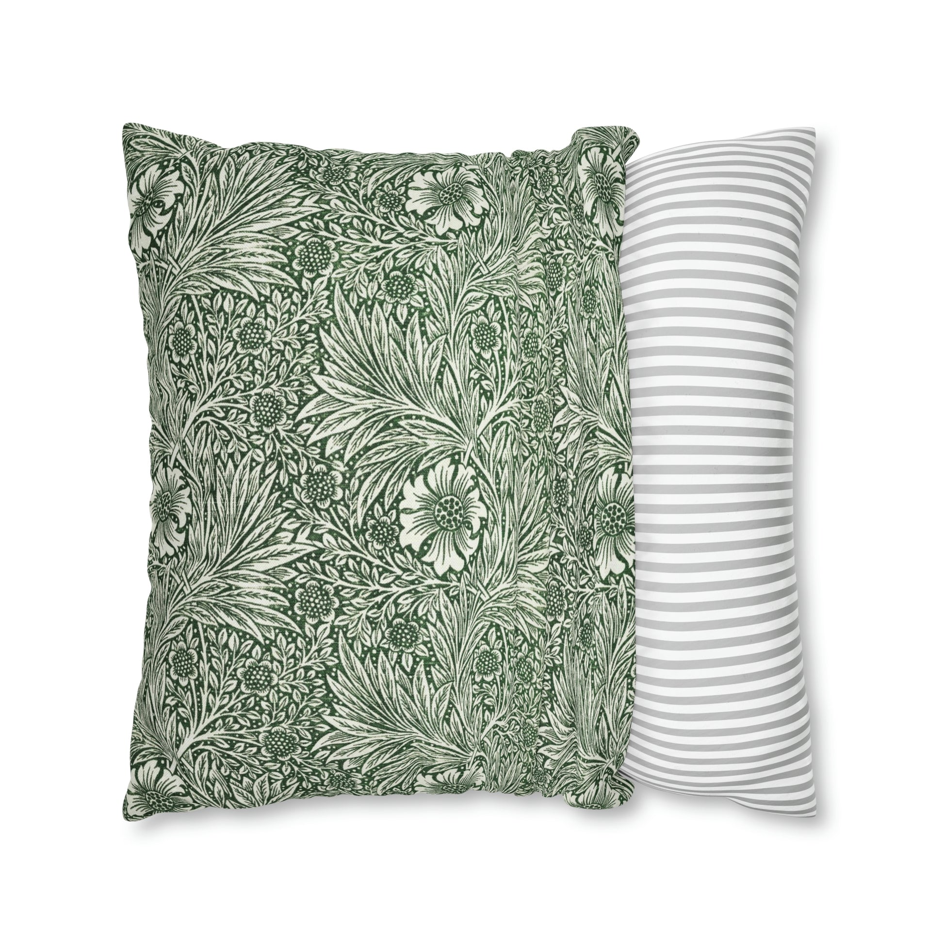 Cushion Cover in a green floral pattern created by William Morris  & Co called Marigold Collection