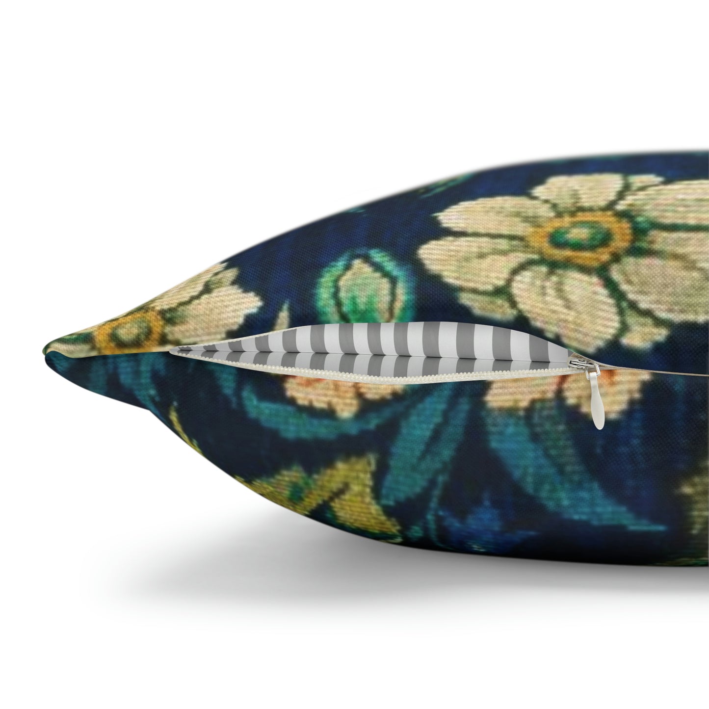 Cushion Cover created by William Morris & Co in a floral pattern called Pheasant and Squirrel Collection (Pheasant) - Blue