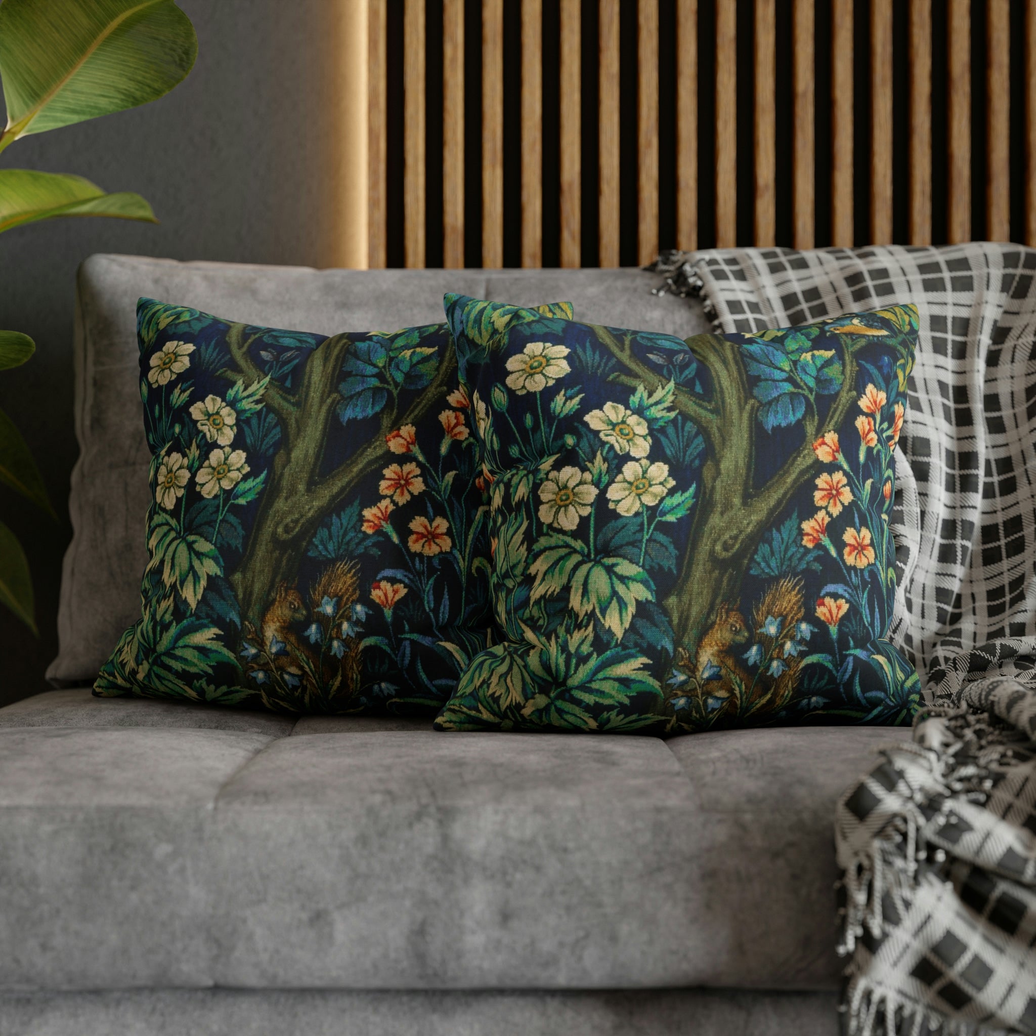 Cushion Cover William Morris - Pheasant and Squirrel - Blue