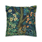Cushion Cover by William Morris & Co in a floral pattern called Pheasant and Squirrel Collection (Squirrel) - Blue