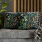 Cushion Cover by William Morris & Co in a floral pattern called Pheasant and Squirrel Collection (Squirrel) - Blue