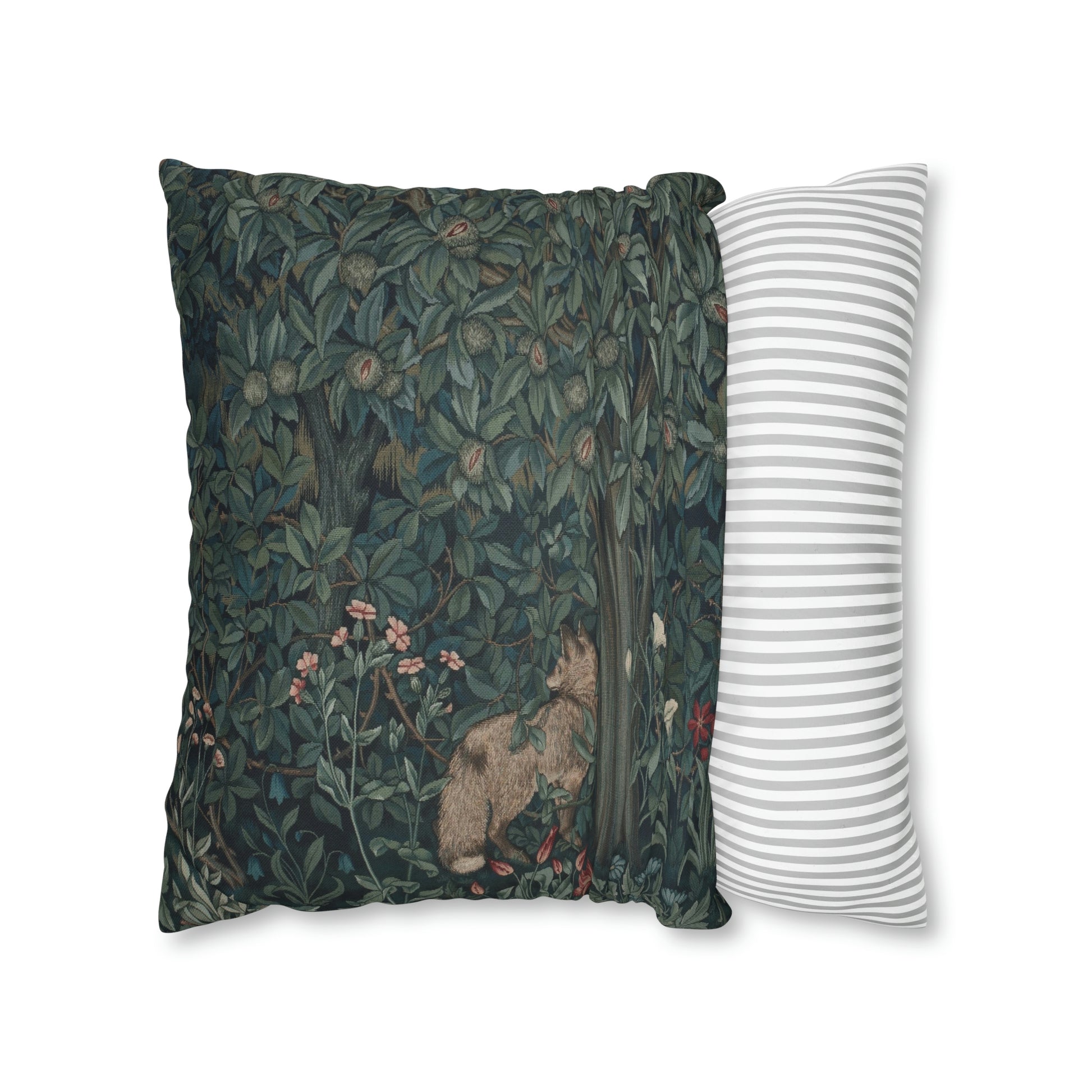 william-morris-co-spun-poly-cushion-cover-green-forest-collection-fox-23