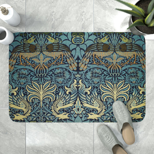 William-Morris-&-Co-Memory-Foam-Bath-Mat-Peacock-and-Dragon-Collection-3