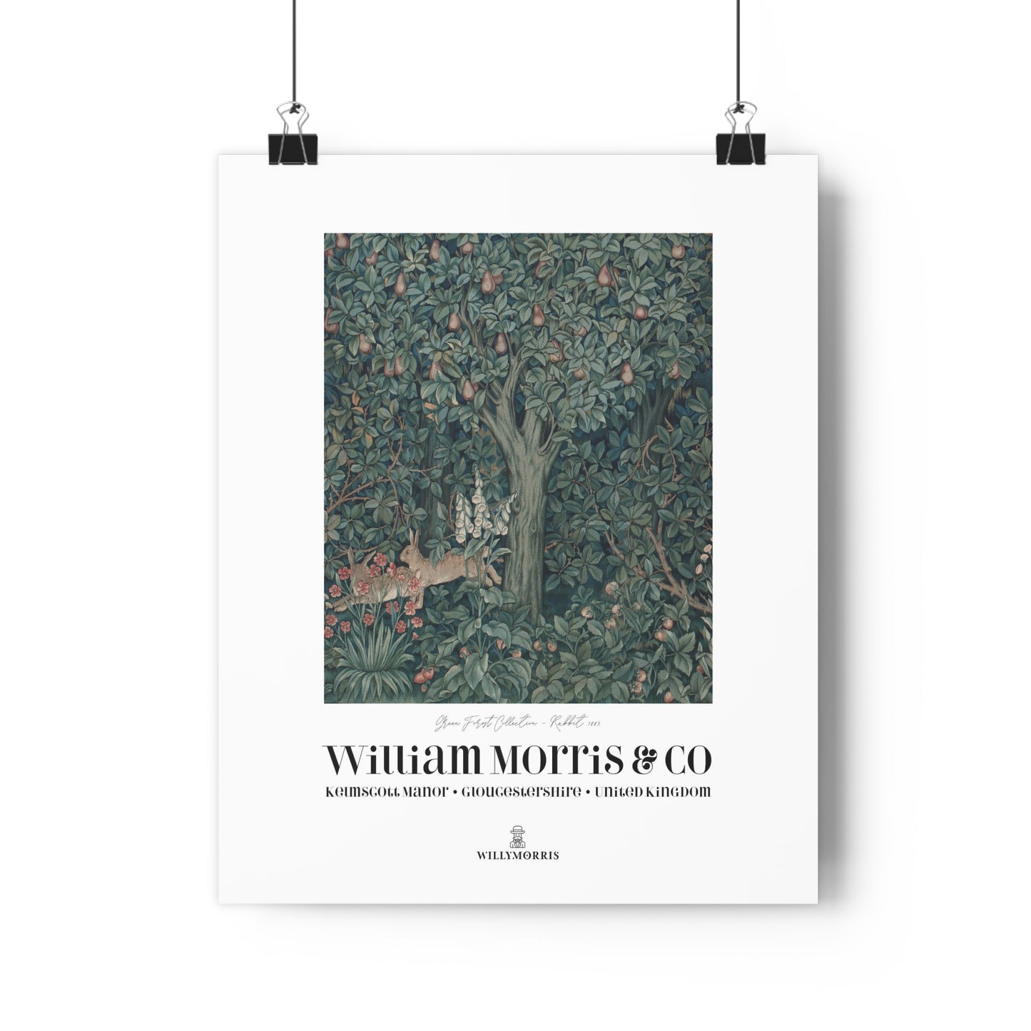 William Morris & Co Giclée Art Print - Green Forest Collection (Rabbit)