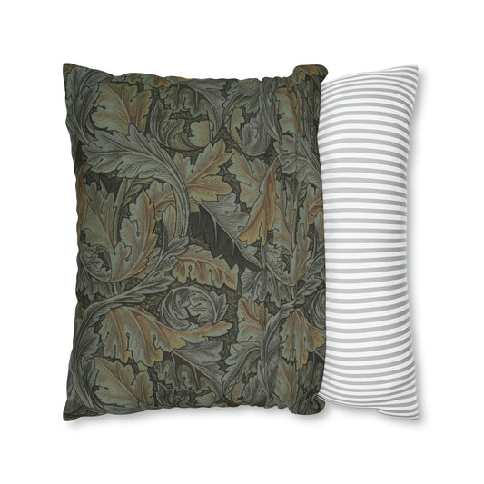 william-morris-co-spun-poly-cushion-cover-acanthus-collection-grey-1