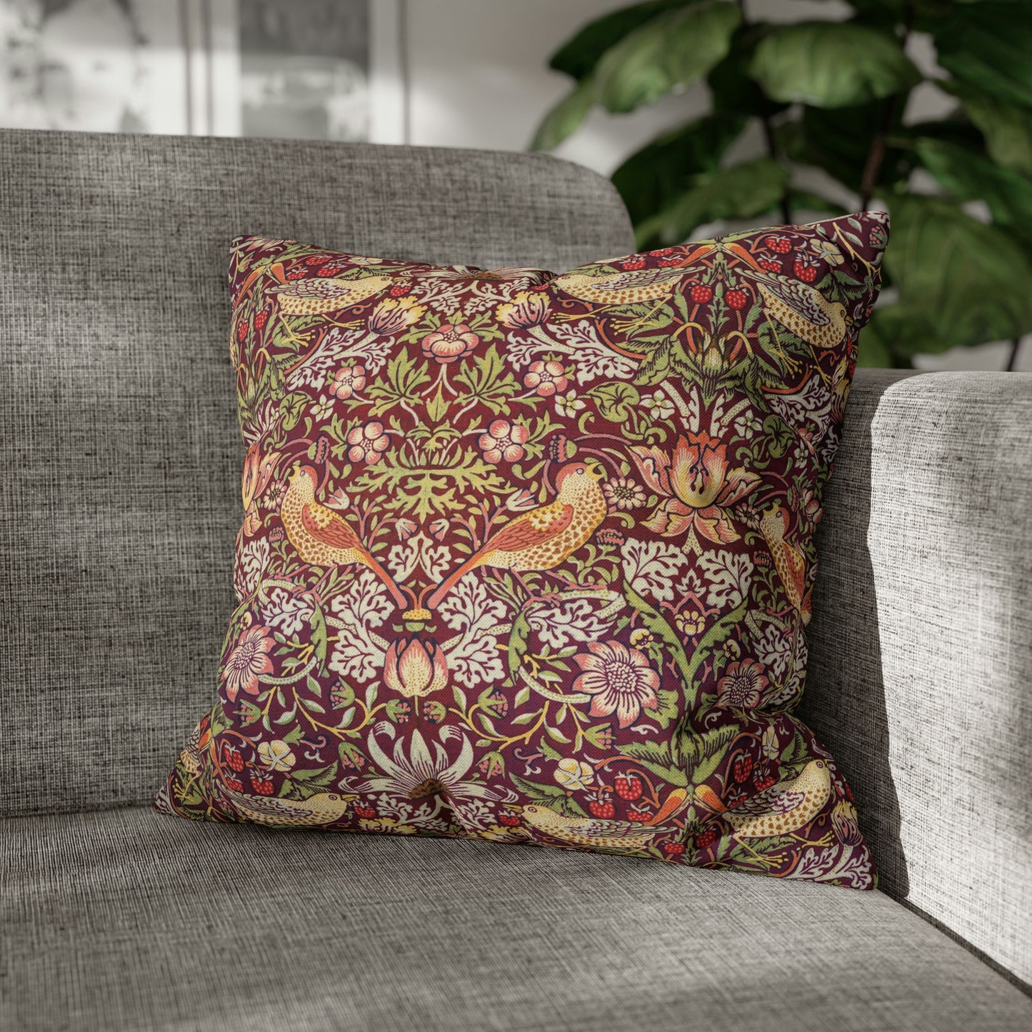 william-morris-co-spun-poly-cushion-cover-strawberry-thief-collection-crimson-27