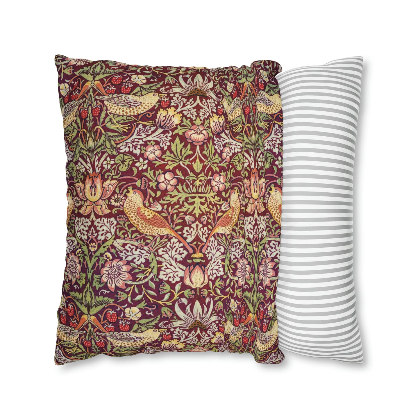 william-morris-co-spun-poly-cushion-cover-strawberry-thief-collection-crimson-3