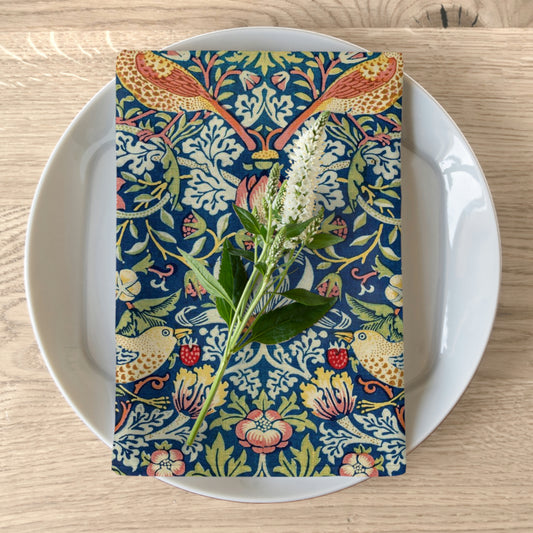 William-Morris-&-Co-Table-Napkins-Strawberry-Thief-Collection-1