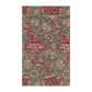 A kitchen tea towel with a red floral pattern inspired by William Morris - Wandle Collection.