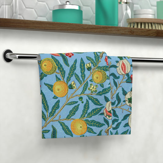 Washcloth inspired by William Morris - Four Fruits Collection (Sky)