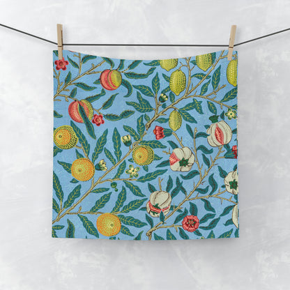 Washcloth inspired by William Morris - Four Fruits Collection (Sky)