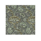 A gray and multicolored floral patterned washcloth inspired by William Morris' Wandle Collection.